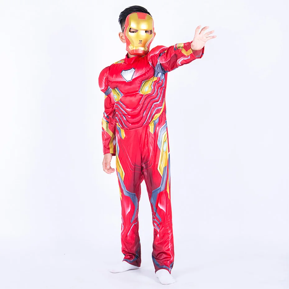 Мстители 3 Nano Железный Человек Детские костюмы Фэнтези Косплэй костюм комедия карнавал вечерние Пурим Хэллоуин