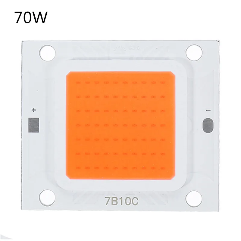 Светодиодный светильник для выращивания, полный спектр, 10 Вт, 20 Вт, 30 Вт, 50 Вт, 70 Вт, 100 Вт, DC9-10V/DC20-32V для комнатных растений, светильник для выращивания растений - Испускаемый цвет: 70W