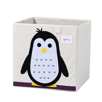 

1 Pc Toys Storage Box Foldable Cartoon Patterned Large Capacity Book Organizer Toy Storage Container Clothes Storage Box