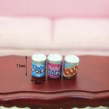 6* питье 1:12 милые мини-банки миниатюрный кукольный домик мебель банки украшения DIY Кукольный дом кухонные аксессуары