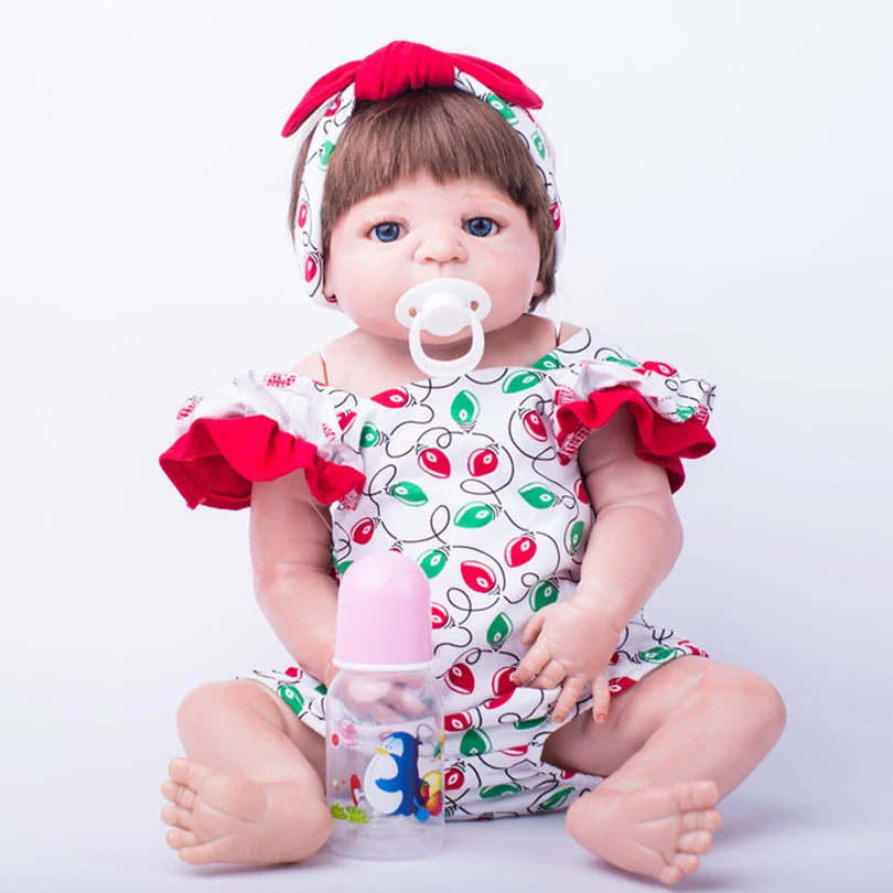 Buy 55cm Full Body Silicone Reborn Baby Dolls Toy Like Real Newborn Princess