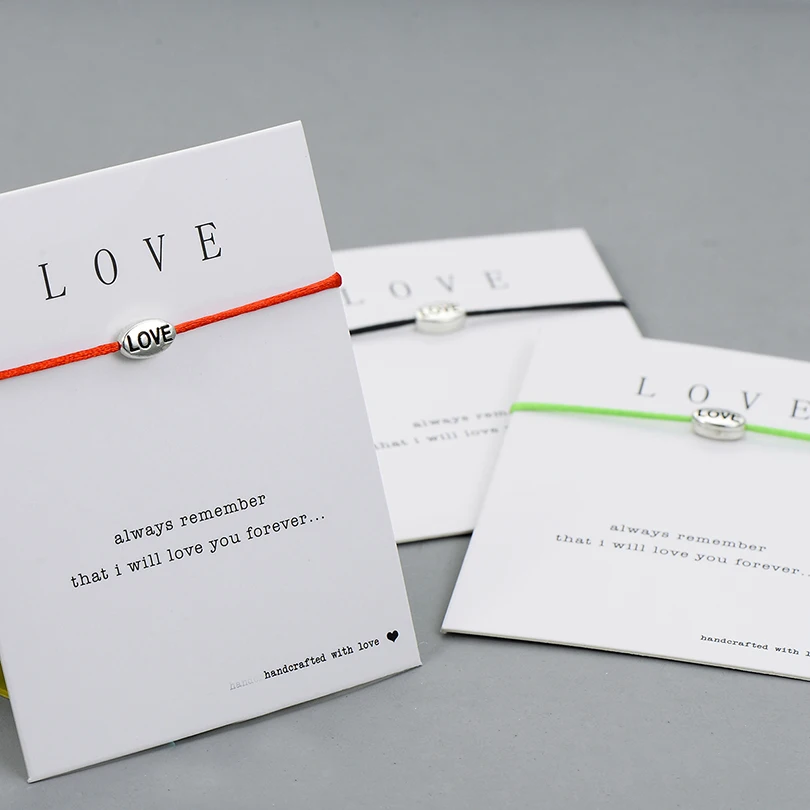 Браслеты Pipitree Love Forever Lucky Red String браслеты с надписью Wish подарок для женщин и мужчин
