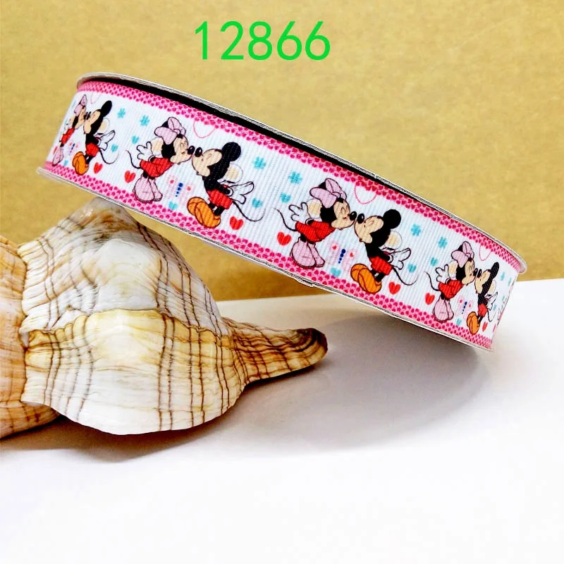 50 ярдов в Размер Микки ленты напечатанные grosgrain ленты 12784