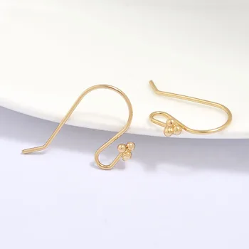 

6PCS 23x13.5MM 24K Champagne Gold Color Plated Brass Simple Earrings Hooks High Quality Diy Jewelry Accessories