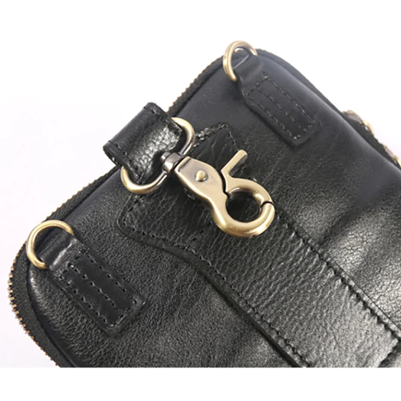 AETOO Men's leather chest bag men's sports leisure bag Korean version retro small bag cowhide crossbody bag