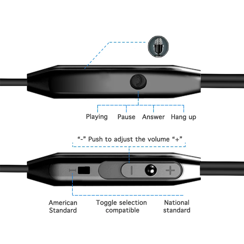 Magnetic Earphones In ear sport headphone earpiece sport headphones for running computer earphones with microphone pc phones (10)