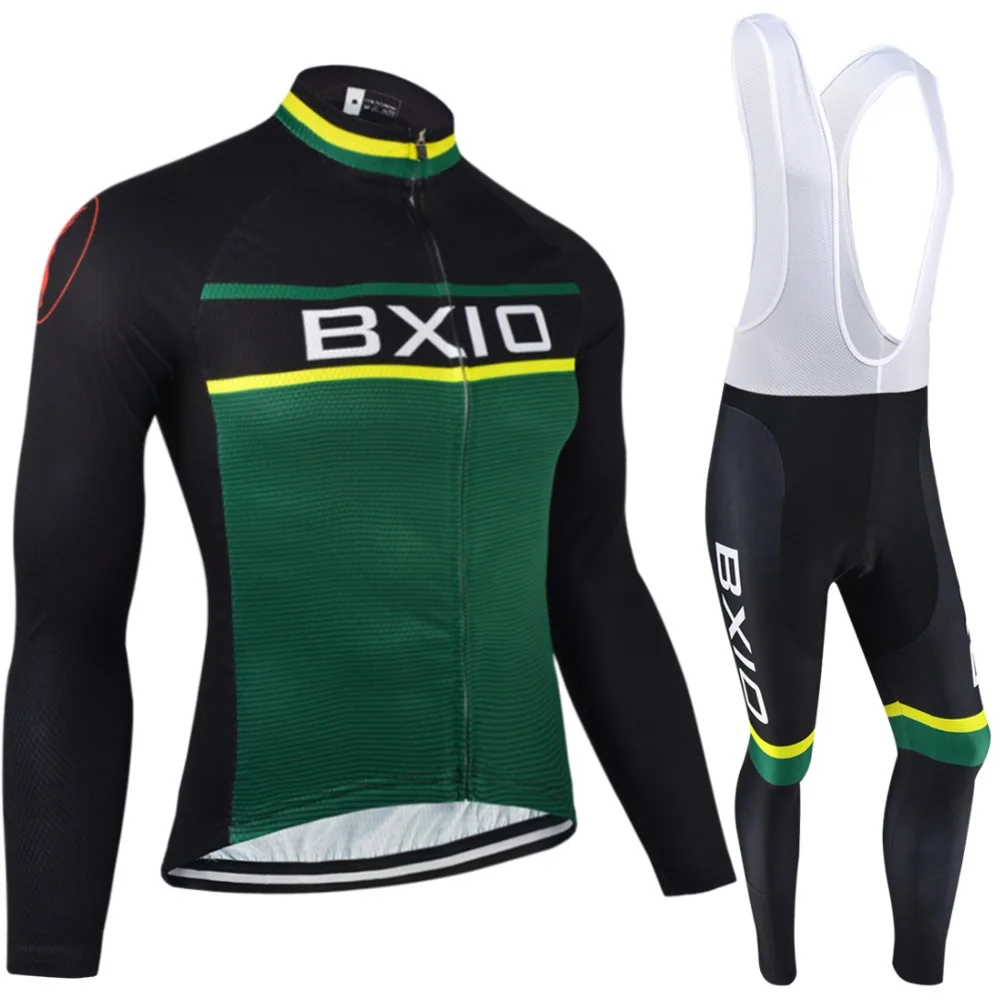 BXIO Winter Cycling Jersey Thermal Fleece Pro Team Bike Clothing Long