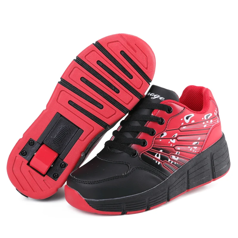 Fashion Children Roller Shoes Kids Sports Casual Roller Sakets Boys & Girls Wheel Shoes Breathable Kids Sneakers Eur Size 29-41 leather girl in boots