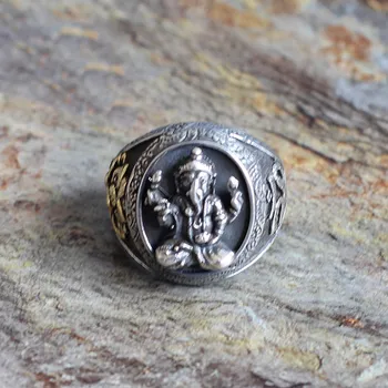 

Thai Thai Silver S925 Silver Men's retro personalized ring free shipping trunk Buddha (number please leave a message)