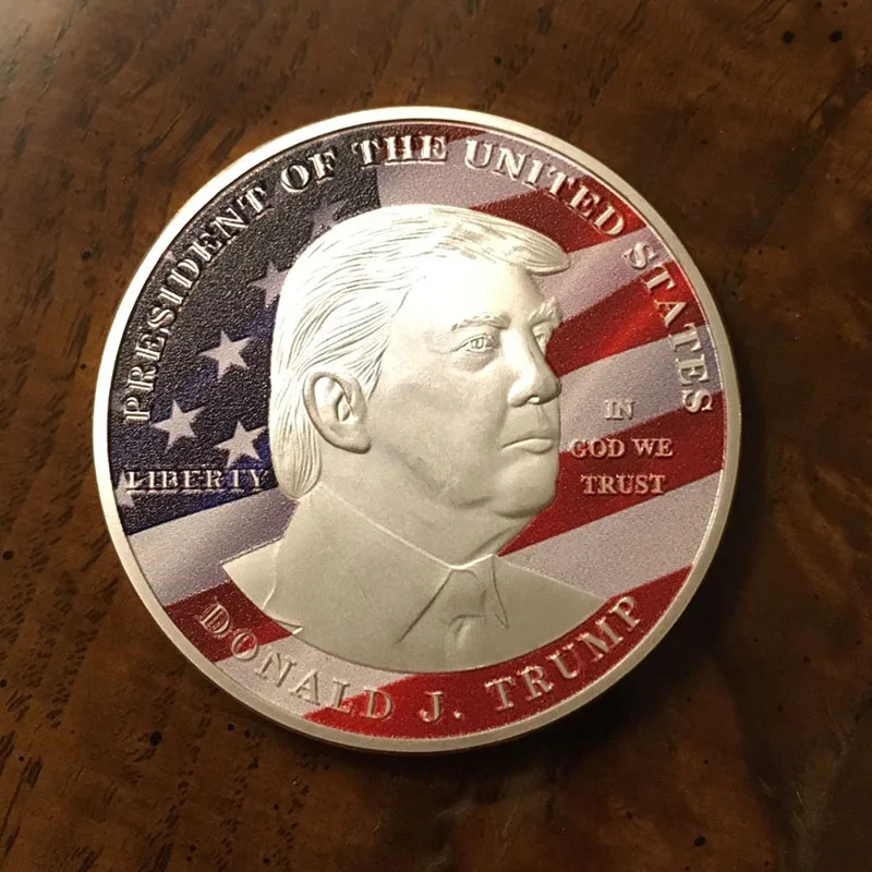 silver plated trump coins