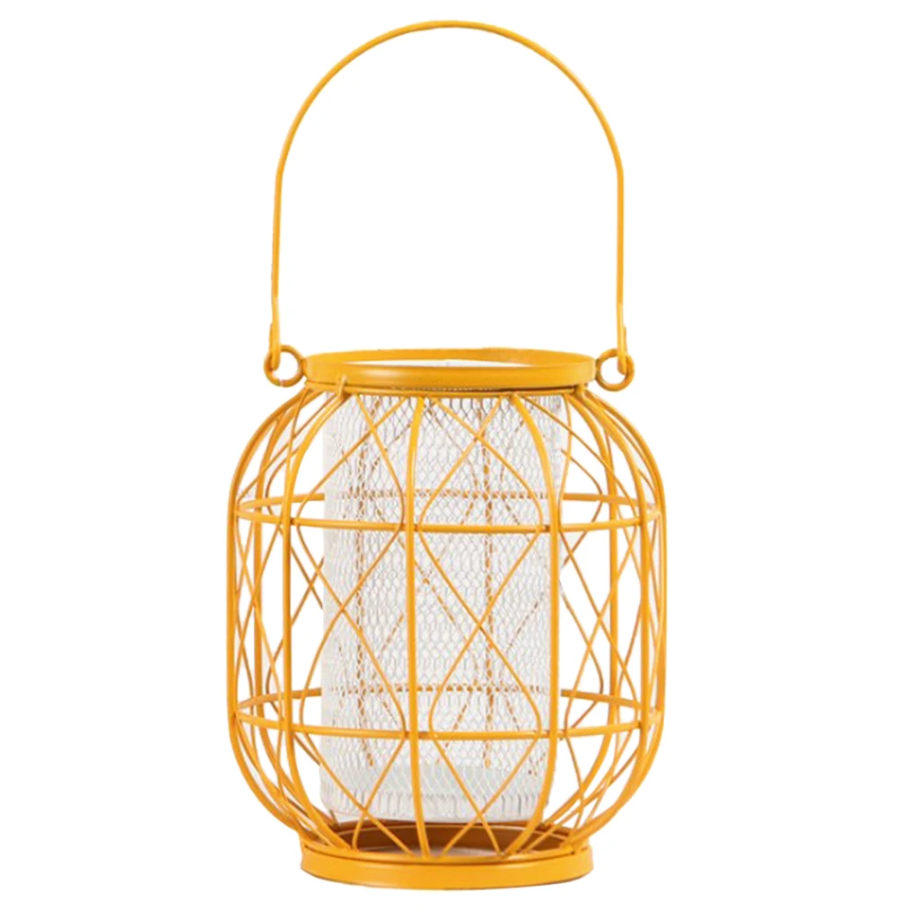 Iron Wire Hollow Birdcage Lantern Votive Candle Tea Light Holder Wedding Venue Decoration Lanterns Case