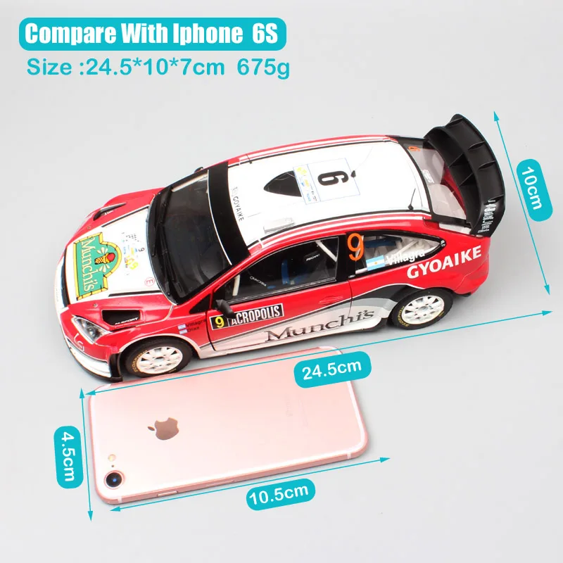 Малыш 1 18 Sunstar big Ford RS WRC 2008 ралли Акрополь Спорт Гонки № 9 F. Виллагра литая модель