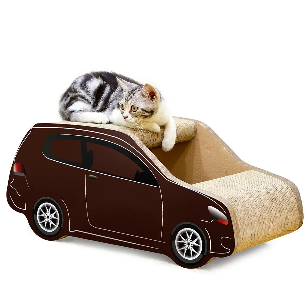 Кошачий наполнитель SUV в форме машины гофрированная бумажная доска для кошек когти игрушки товары для животных, кошек для отправки кошачьей травы