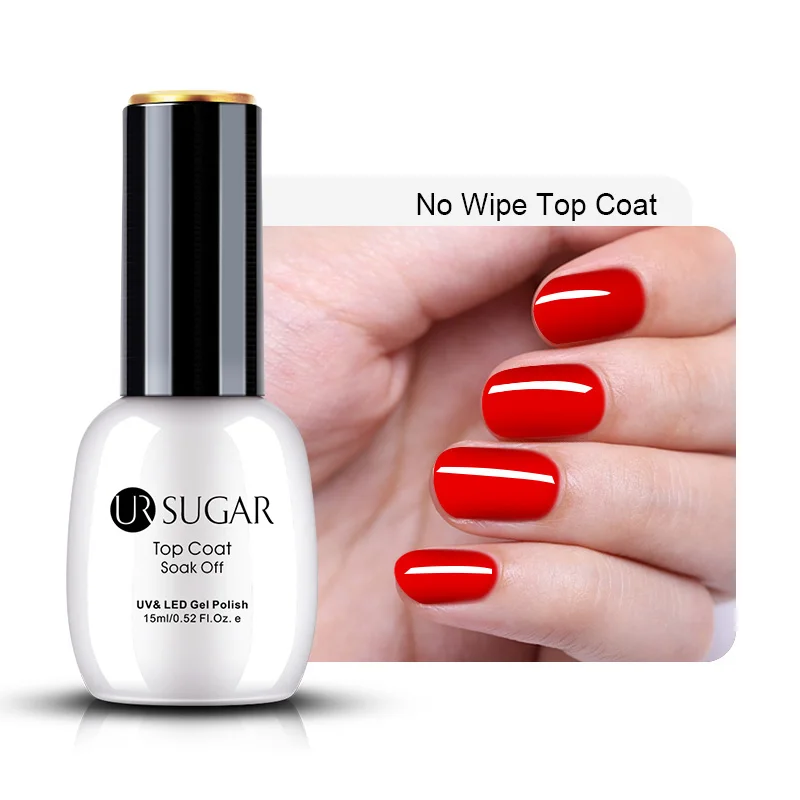 Ur Sugar 15 мл 85 цветов Гель-лак для ногтей полуперманентный лак для ногтей для маникюра верхнее покрытие Базовое покрытие - Цвет: top coat