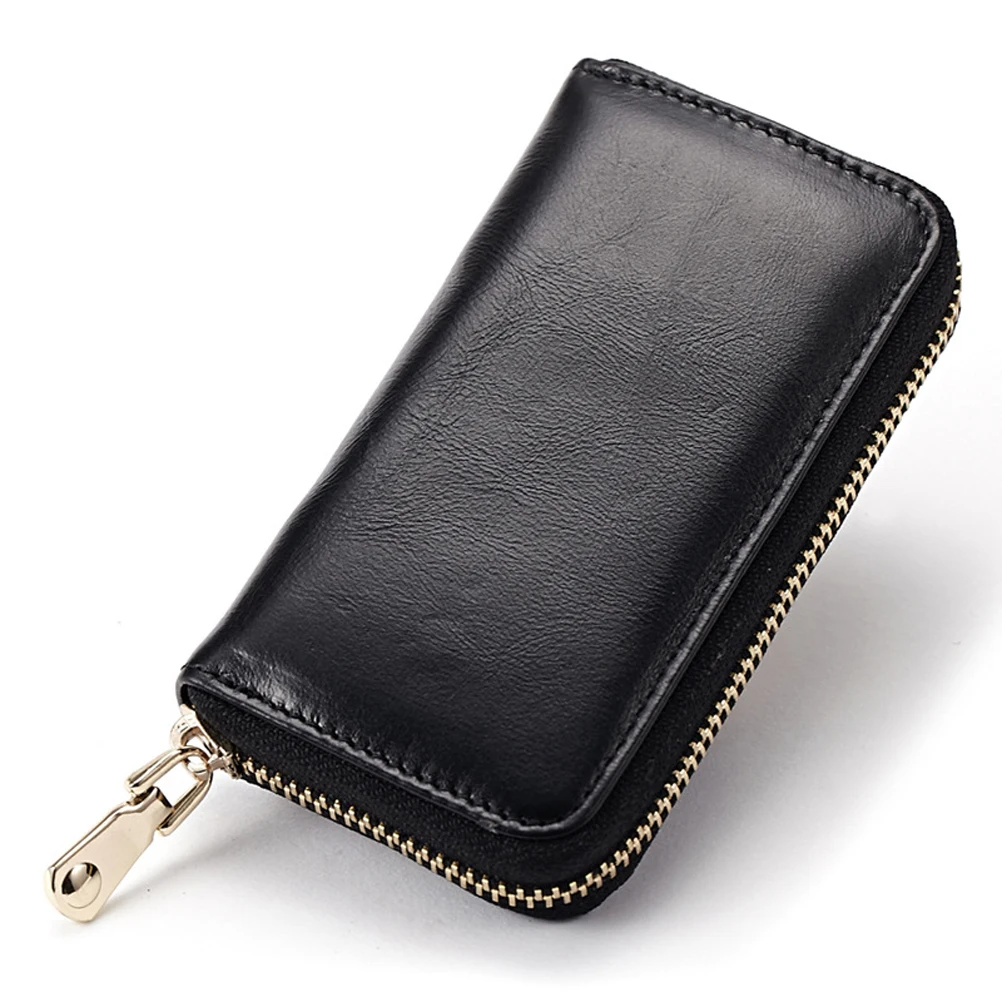 Cow Leather Business Card Holder Car Key Wallet Coin Purse Unisex ...