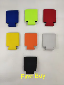 

500pcs/lot Wholesale Insulated Beer Can Sleeve Covers Easy-On Can Cooler Machine Washable And Durable Neoprene Can Cooler