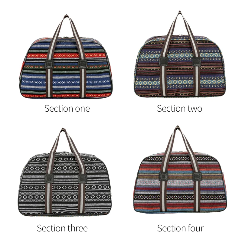 Wobag модная Женская дорожная сумка для хранения складная цветная полоса короткая