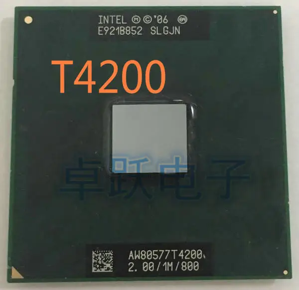 Процессор Intel T4200 cpu 2,0/1 M/800 оригинальная официальная версия оригинального pin PGA SLGJN поддерживает чипсет 965