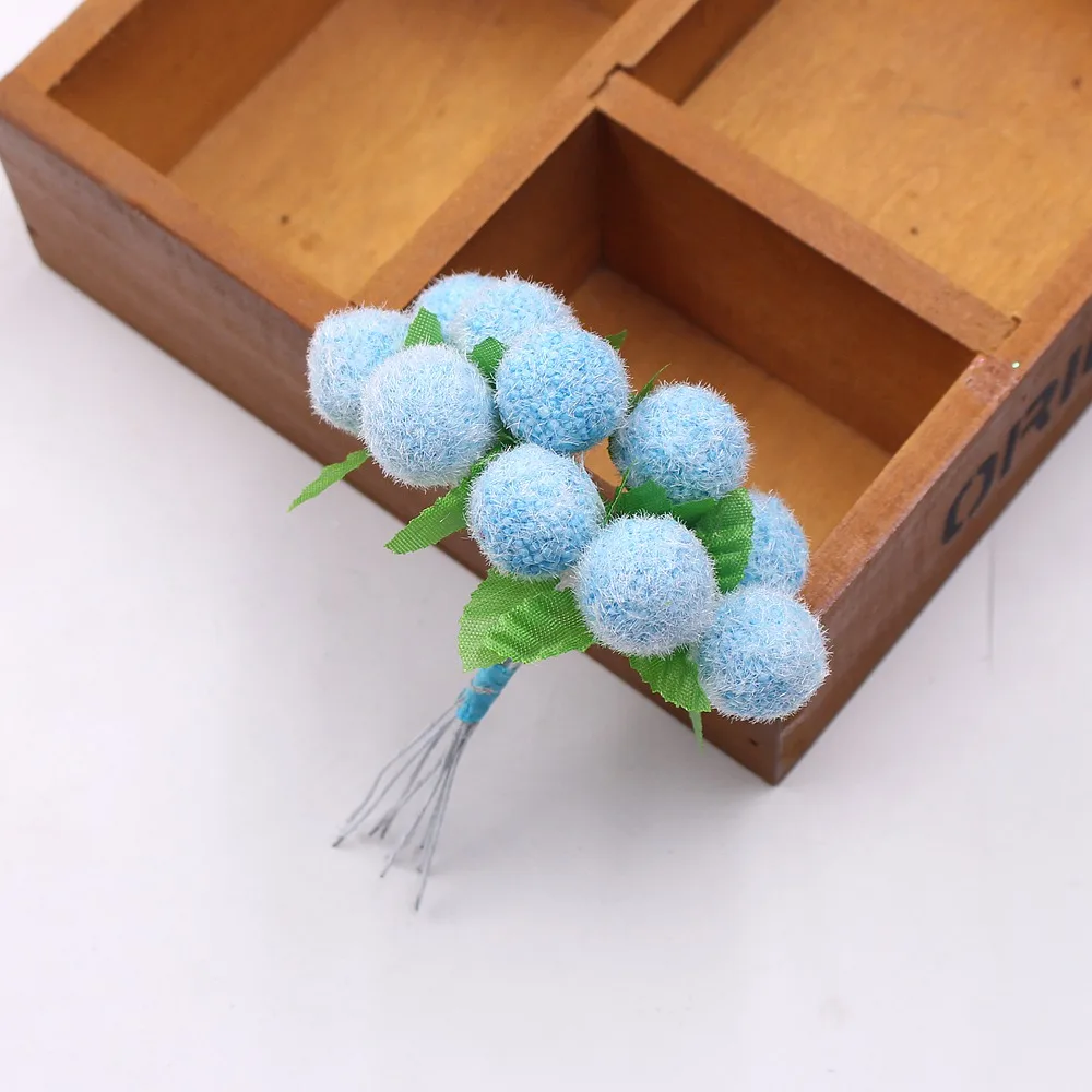 10Pcs/lot Velvet Foam Bayberry Artificial Flowers for Wedding Party Decoration DIY Handmade Craft Gift Wreath Berry Fake Flowers 10Pcs/lot Velvet Foam Bayberry Artificial Flowers for Wedding Party Decoration DIY Handmade Craft Gift Wreath Berry Fake Flowers