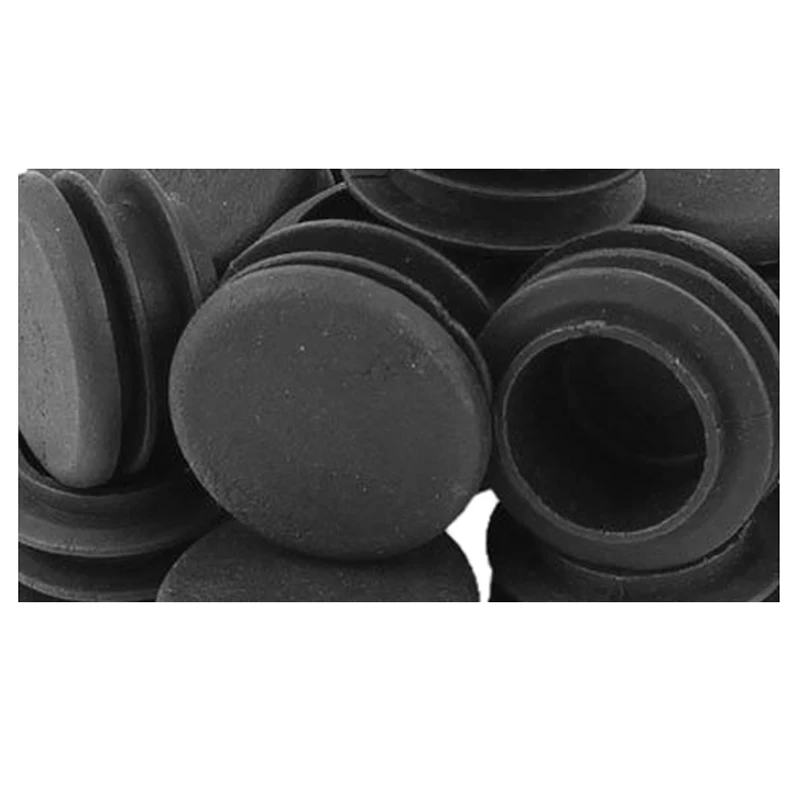 HOT GCZW-Plastic Round Tubing Tube Insert Plug Cap Bung 28mm Dia 20pcs Black