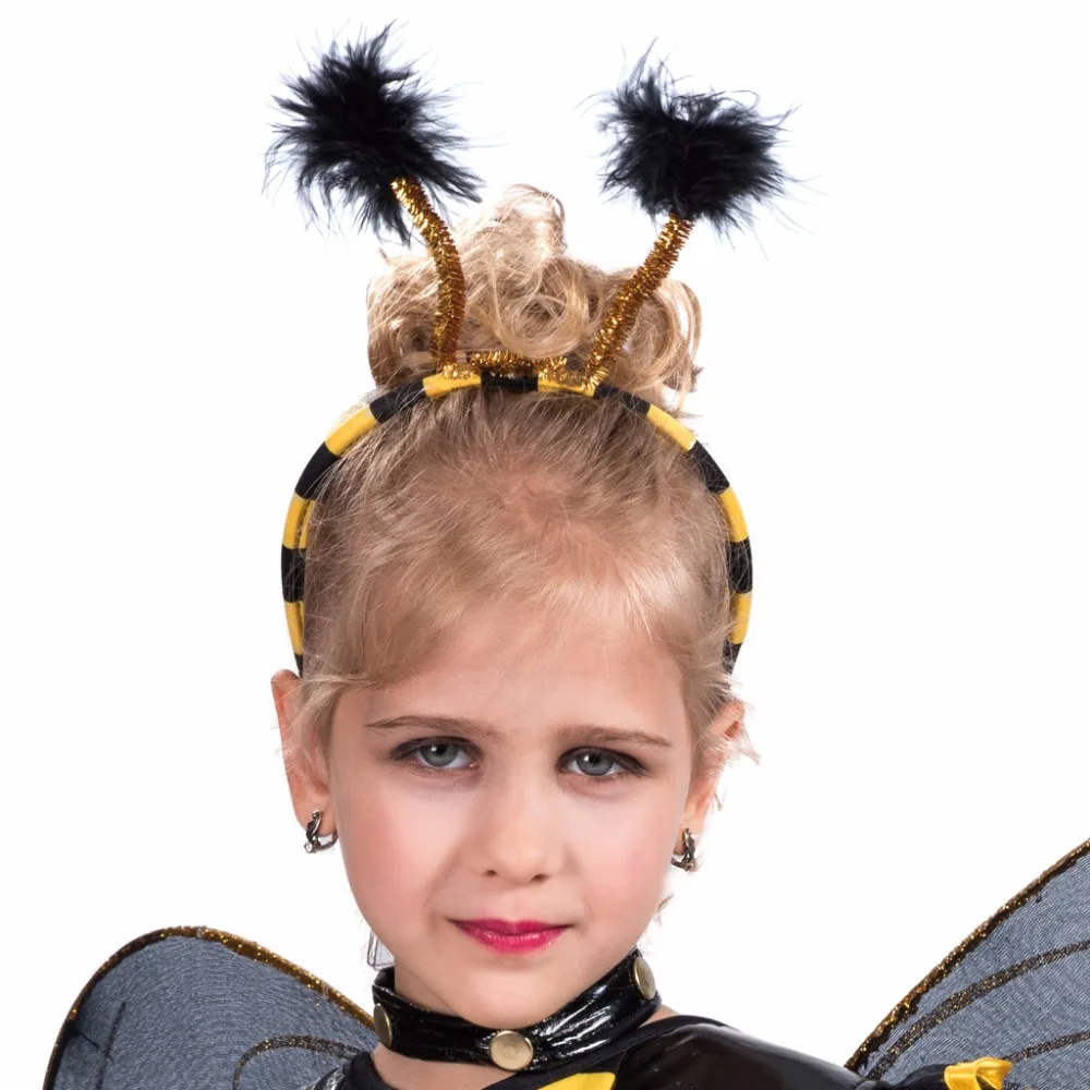 Для девочек вечерние Love Live Косплэй Bumble Bee Косплэй 3 предмета Комплект платье ломает оголовье Хэллоуин костюм для детей