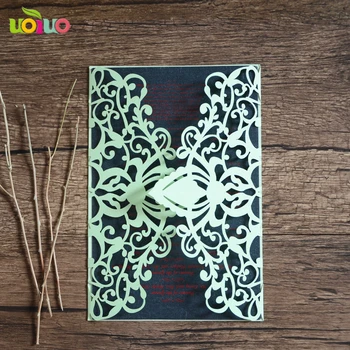 

20pcs New elegant design invitation card wedding invitation card with Free Logo