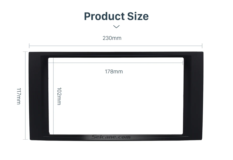 Product Size Double Din VW Volkswagen Touareg Transporter T5 Multivan Car Radio Fascia Surround CD Fitting Kit Install Frame Trim Panel 