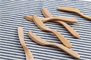 

Knife Style Schima Superba Wooden Japan Butter Spreader Marmalade Dinner Cheese Knives Pastry Spatulas Tableware wen7036