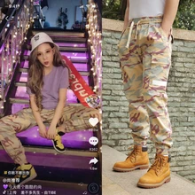 S-xxxl Новая женская и мужская одежда уличные комбинезоны камуфляжные хип-хоп Брюки Большие размеры костюмы