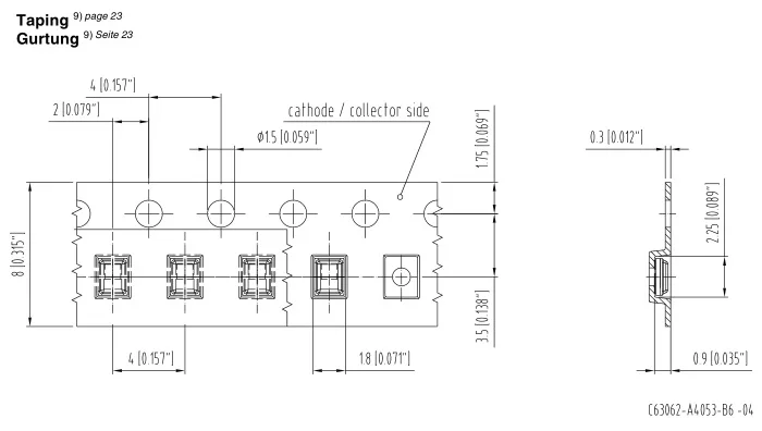 4000 шт/катушка OSRAM SMD 2216 чип керамический корпус с размытыми силиконовые смолы Тип CW-CBLPM1S1 BIN1: MZ-D-0-A00