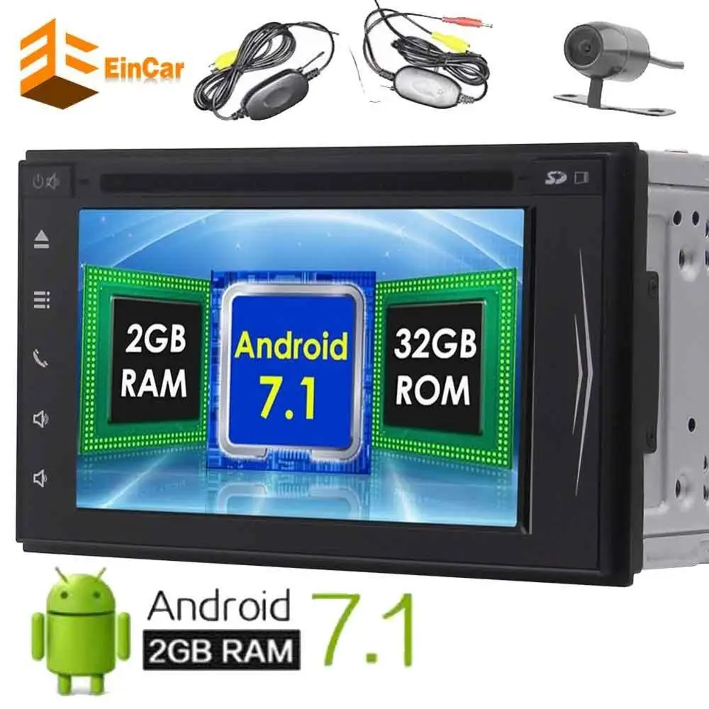 font b Wireless b font Camera Android 7 1 Octa core 2Din GPS Car Stereo