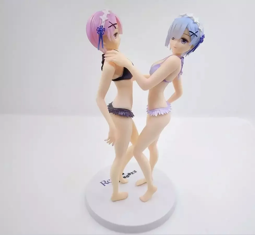 2 шт. Re: ноль Hajimeru Isekai Seikatsu оперативная память и Rem фигурку ПВХ Коллекция Модель