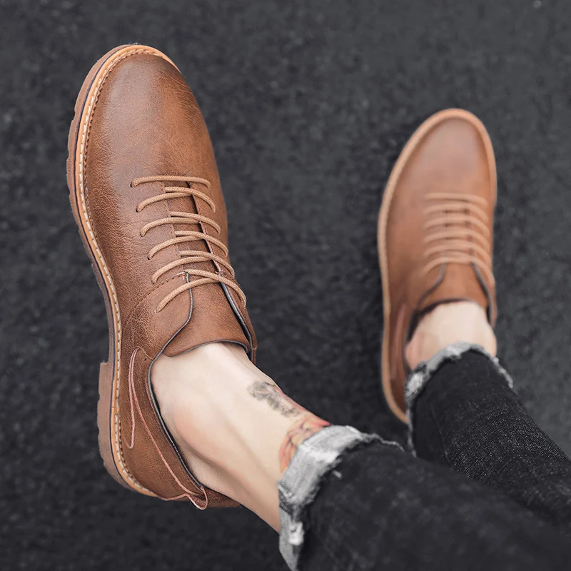Vosonca Men Shoes Classic Comfortable Men Casual Shoes High Quality Genuine Leather Shoes Men Flats Moccasins Shoes