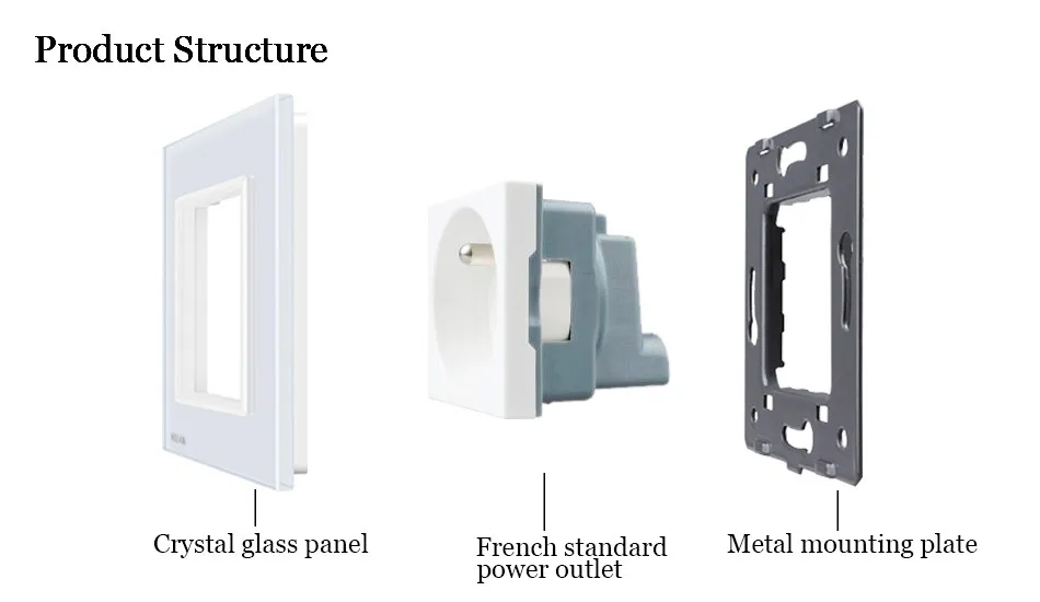 WELAIK ЕС розетки стены Мощность разъем выход французский Стандартный белый кристалл Стекло Панель AC 110~ 250 В 16A A18FW
