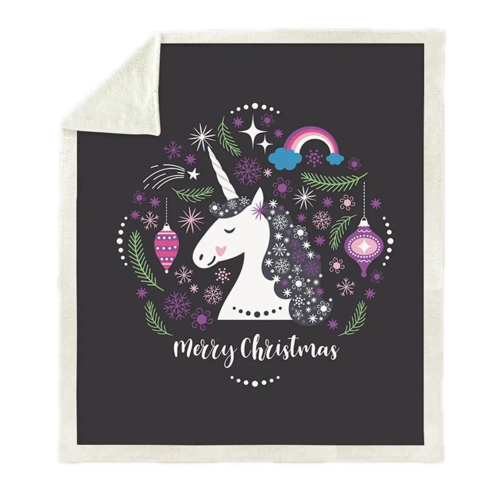 Фланелевое Одеяло Rainbow Dreamlike Horse портативное офисное дорожное одеяло из
