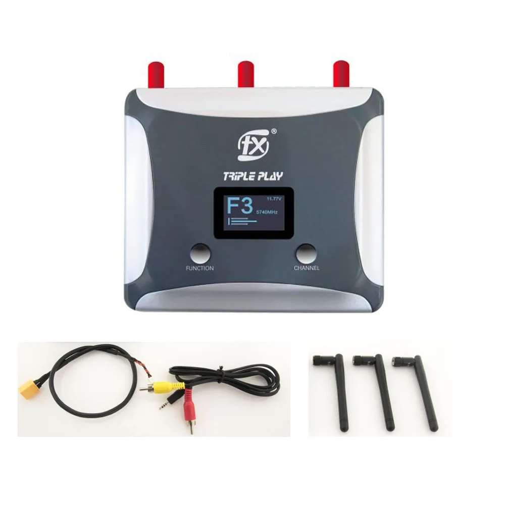 

FXT FX888R FPV RX Receiver 5.8G 6 Bands 48CH Raceband Triversity Receiver Built-in 128*64 OLED Cover Channels for RC Drone
