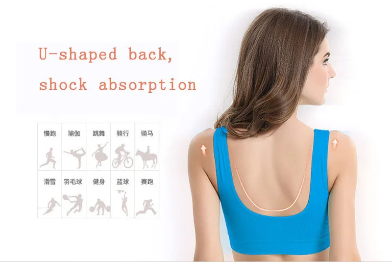 Women Girls Sports Bra Bras Large Sizes Good Top Female Breathable Push Up Seamless Underwear Brassiere Fitness Yoga Running (29)