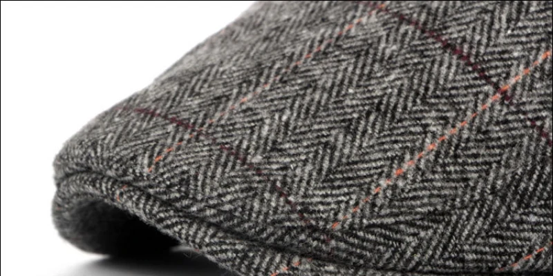 men with beret HT1329 2019 Autumn Winter Men Cap Hats Berets British Western Style Wool Advanced Flat Ivy Cap Classic Vintage Striped Beret Cap black leather beret mens