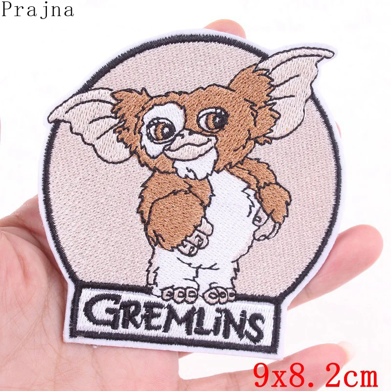

Prajna Cartoon Iron On Embroidered Patches For Clothing Cute Anime Gremlins Patch GIZMO Character Stickers Stripes Kids Badges