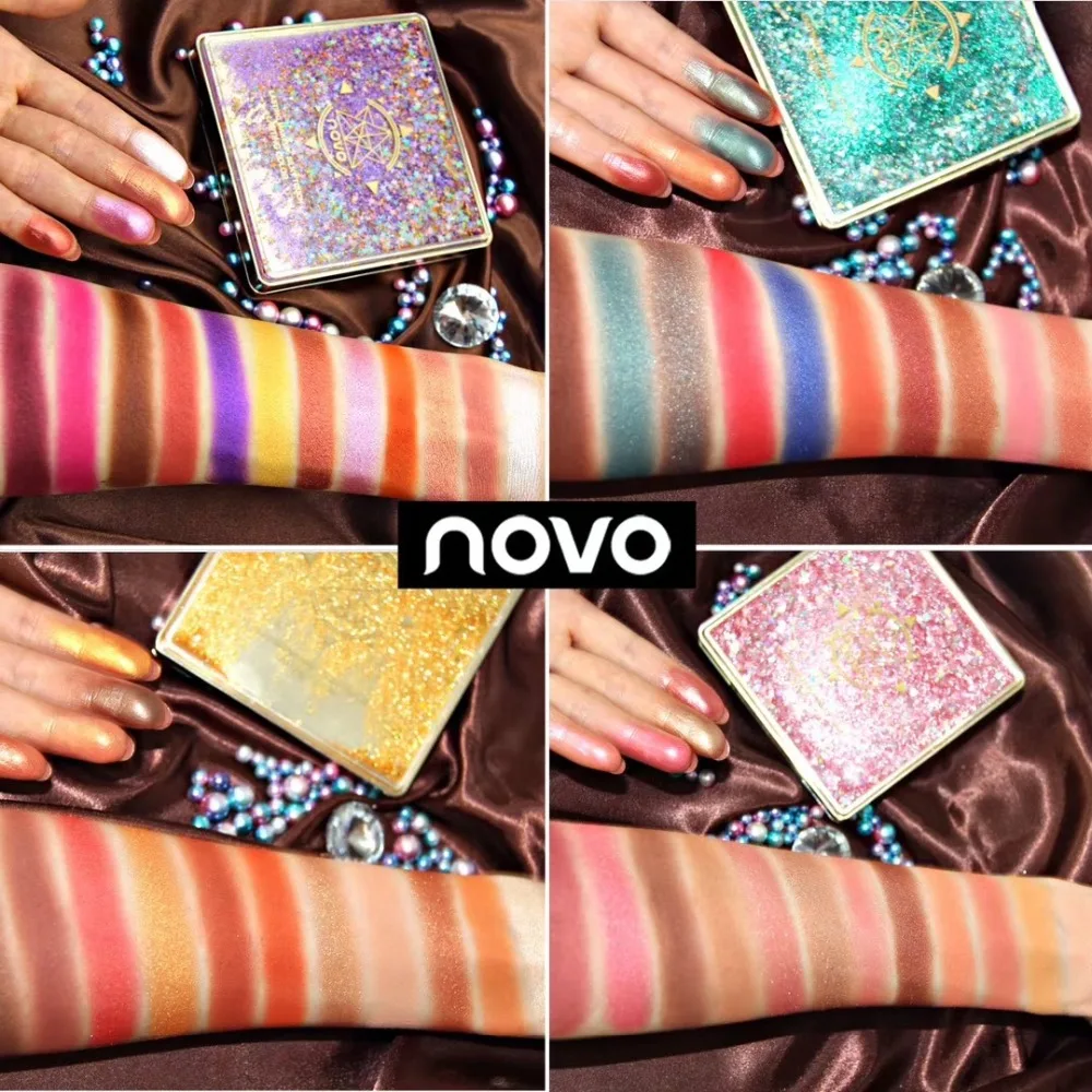 

NOVO fashion Quicksand 12colors eyeshadow palette naked shimmer Glitter eye shadow MakeUp Nude Korea Cosmetics maquillaje