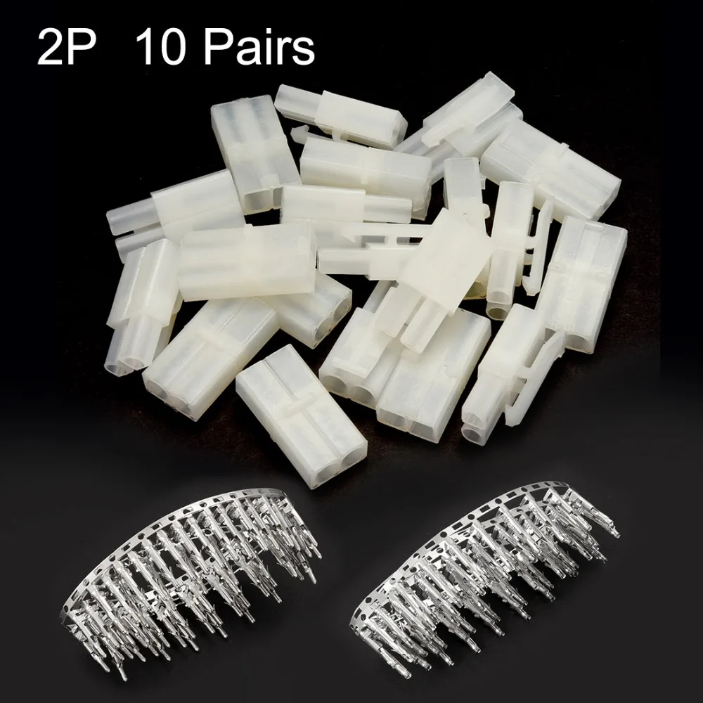 

UXCELL 10pairs 2 Pin Terminals Male Female JST-SM Housing Crimp Terminal Connector 6.2mm Pitch JST SM Housing Connector