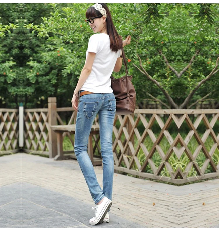 2020 модные пикантные узкие брюки slim fit сезон: весна лето джинсы для женщин женские