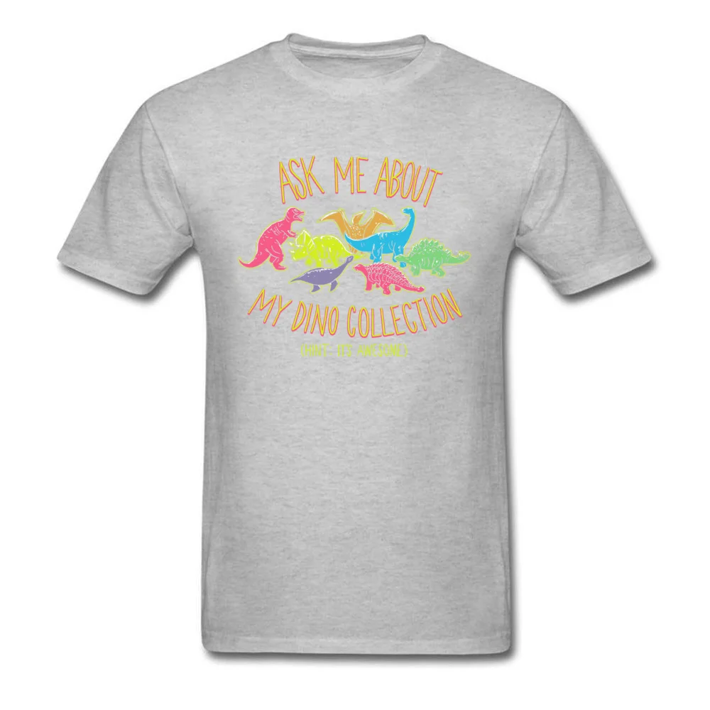 Normal dino collection 5493 Men T Shirt Newest Autumn Short Sleeve Crewneck 100% Cotton Tops & Tees Normal Tee-Shirt dino collection 5493 grey