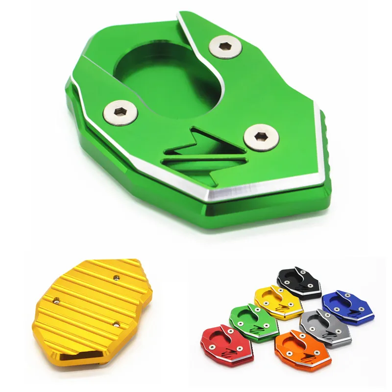 

Fast Shipping Z900 CNC Aluminum Kickstand Sidestand Side Stand Enlarger Plate Pad For Kawasaki Z650 Z900 Motorcycle accessories