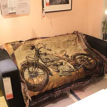 Регина Ретро литерное одеяло для дома мотоцикла Паттен удобное Вентиляционное одеяло диван спальня стул мягкое одеяло