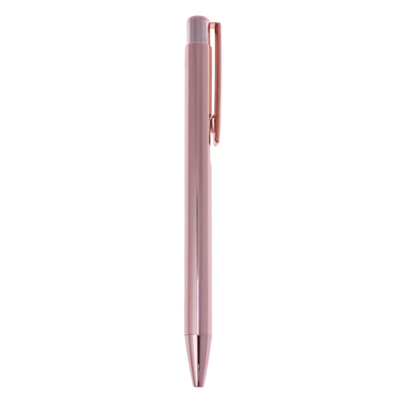 

1PCS 2018 Rose Gold Ball-point Pen Stainless Steel Rod Rotating Metal Ball-point Pen Stationery Ballpoint Pen