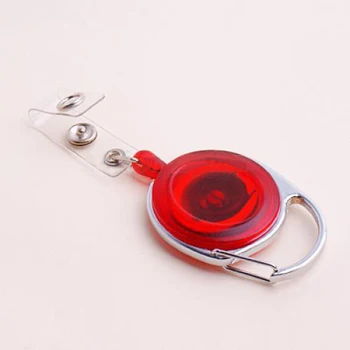 

Affordable Oval retractable reel and name plate clip