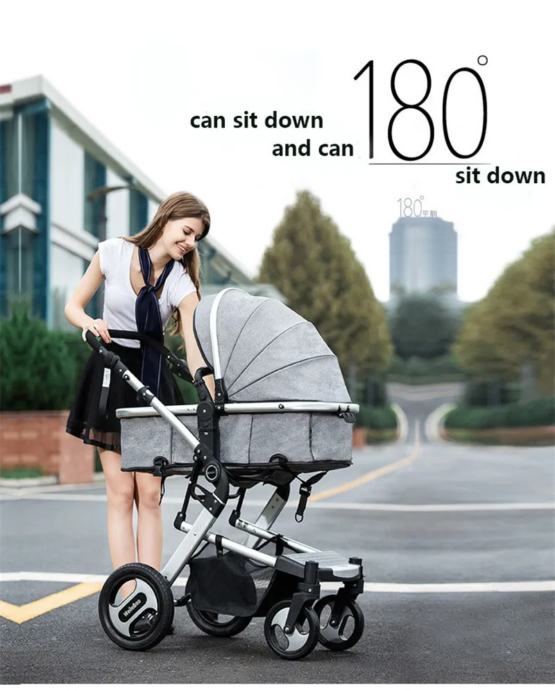 Многофункциональная детская коляска с высоким обзором, детская коляска с четырьмя колесами, складная детская коляска, коляска для новорожденных