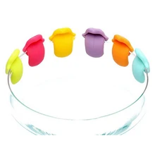 6 шт./компл. язык Новинка Акула вечерние выделенный силиконовый распознаватель резиновые этикетки вина Стекло es вина Стекло марке