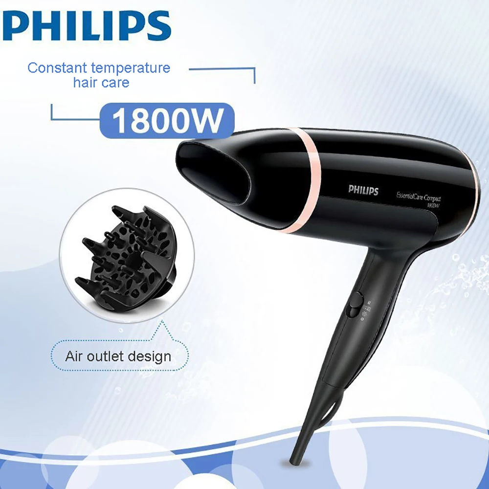 PHILIPS-secador de pelo BHD009/05 para el hogar, dispositivo con aire  caliente y frío de alta potencia, 1800W, temperatura constante, cuidado del  cabello, 3 engranajes - AliExpress Electrodomésticos